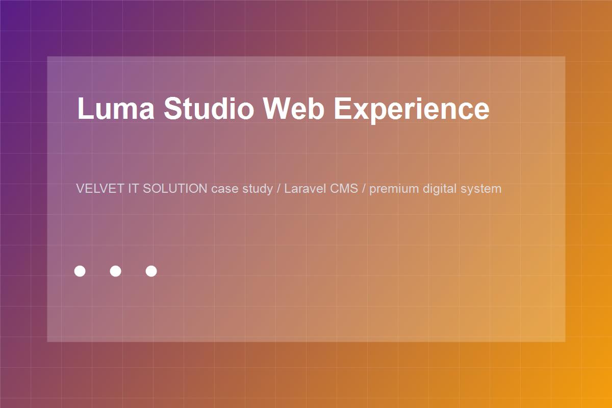 Luma Studio Web Experience